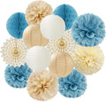 Light-Dusty Blue Beige-Champagne Boho Party-Decorations by OURUOLA