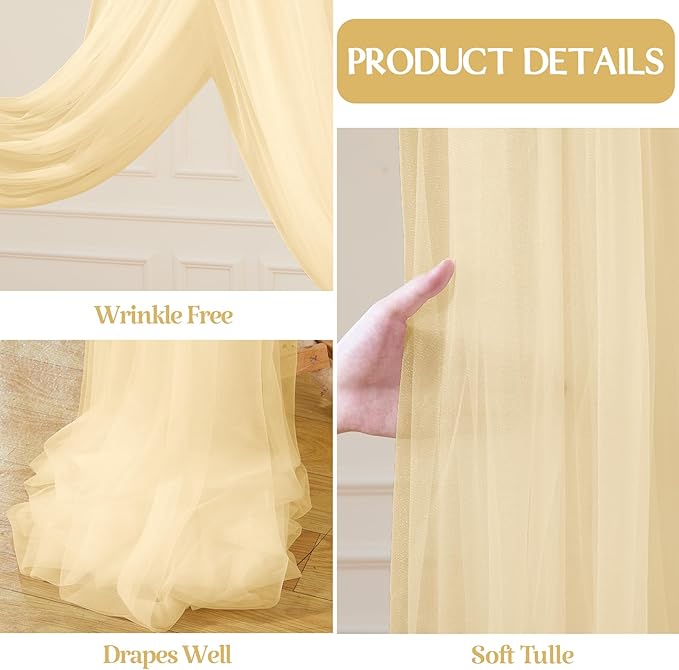 Champagne Arch Draping Fabric for Wedding - Image 6