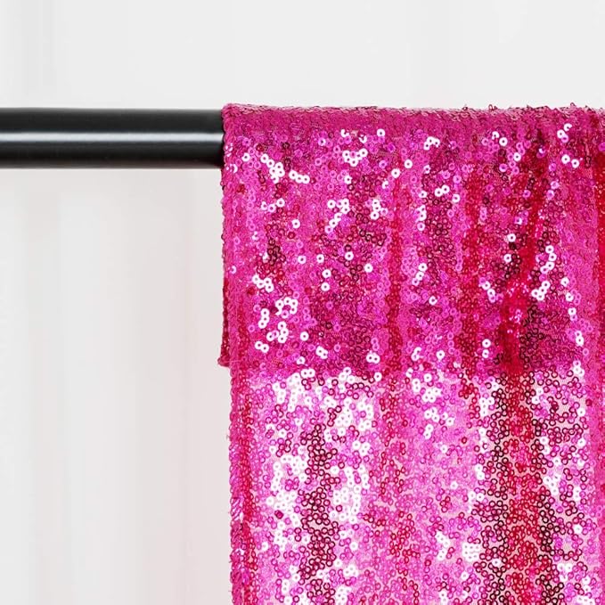 Sequin Backdrop Hot Pink 8ft x 8ft Glitter Photo Booth Backdrop - Image 7