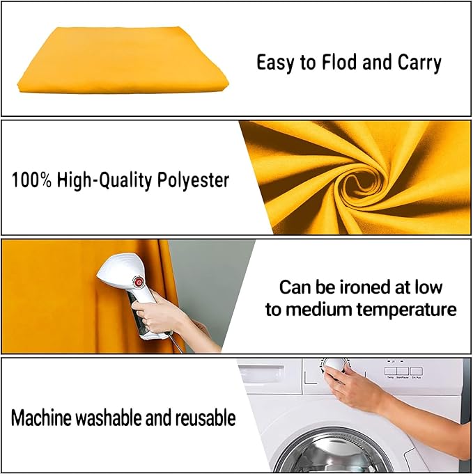 Yellow Background 6x9FT Solid Color Photo Backdrop Screen Video Recording - Image 7