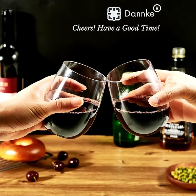 48 Stemless Plastic Wine Glasses - 12oz Clear Disposable Party Cups - Image 6