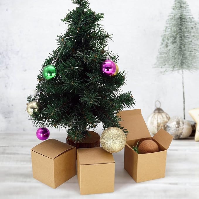 25 Pcs Brown Paper Gift Boxes, Small Candy Treat Boxes Bulk, Birthday Gifts - Image 6