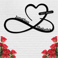 Infinity Heart Metal Wall Decor, Unique Infinity Heart Wall Decor Love Sign by Monlyey