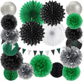 Black Green Silver Football Party-Decorations by Burgleda