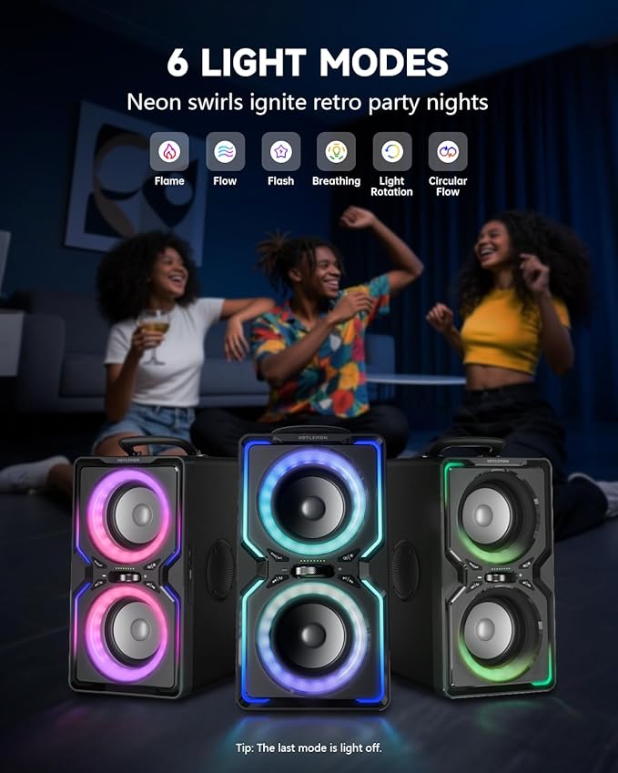Hotlemon Large Bluetooth Speaker: 240W Peak Powerful Loud Sound - Image 6
