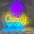 Candy Neon Sign Candy Bar Signs Candy Shop Neon Candy Sign Cherry Neon Signs by INSNEnNNeonSignsFactory1999