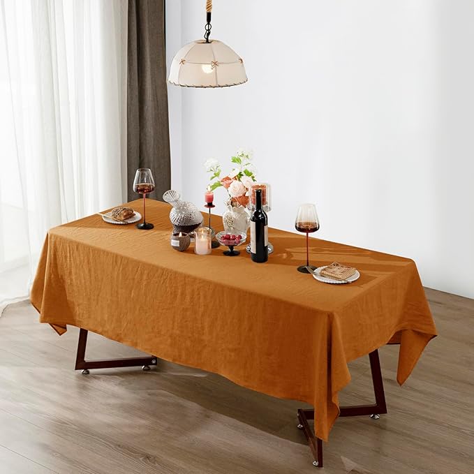 Talasily Linen Tablecloth 100% Pure Linen Table Cloth 60x120 Inches Rectangle - Image 7