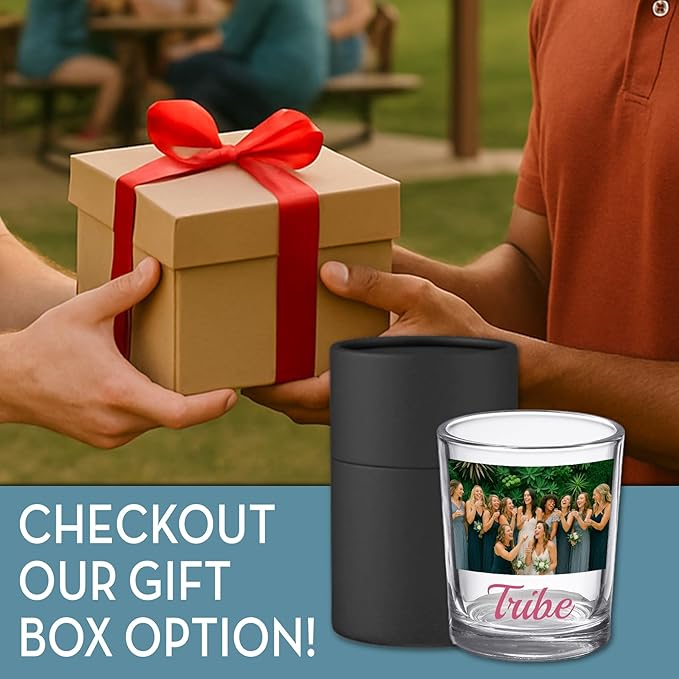 Bridesmaid Custom Shot Glass 2.5oz, Personalized Photo Bride Tribe Gift - Image 6
