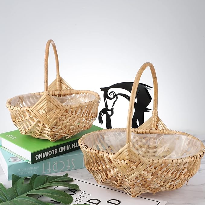 DULRLLY Handwoven Flower Basket - Image 3