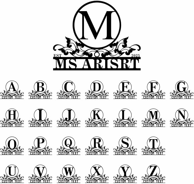 Custom Metal Name Sign, Personalized Family Last Name Signs - Image 8