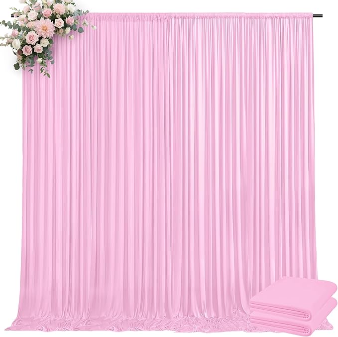 10x10ft Backdrop Curtains for Parties, 2 Panels 5x10ft Photography Backdrop by JKLUMI