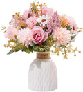 Epicpetal Fake Flowers in Vase, Artificial Pink Flowers in Vase by Epicpetal