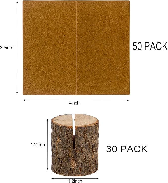 Wood Place Card Holders, Wood Photo Picture Holder - Image 2
