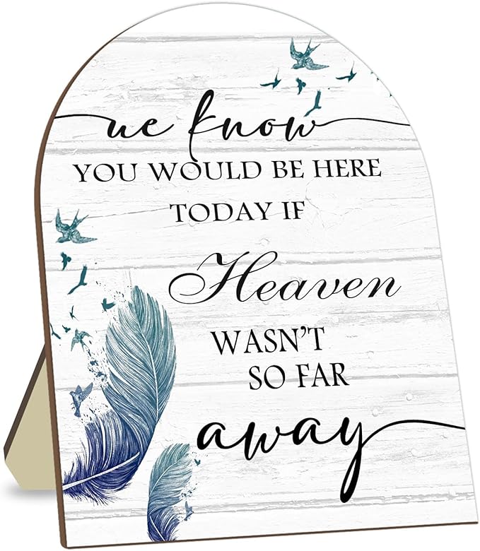 Memorial Table Sign for Wedding, We Know You Would Be Here Today Wooden Sign by CelebrateEveryMoment