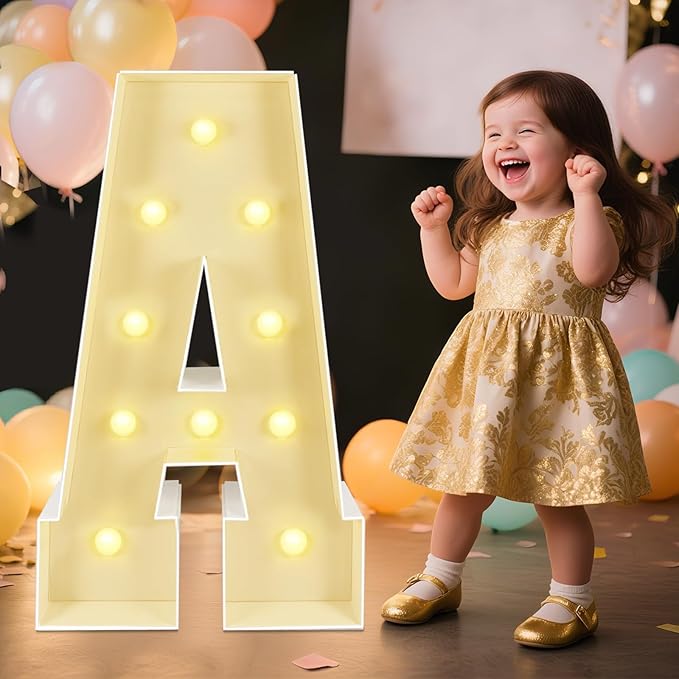 Marquee Light Up Letters: 3FT Large Decorative Signs by Unknown
