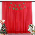 DUOBAO Red Chiffon Backdrop Curtain by DUOBAO