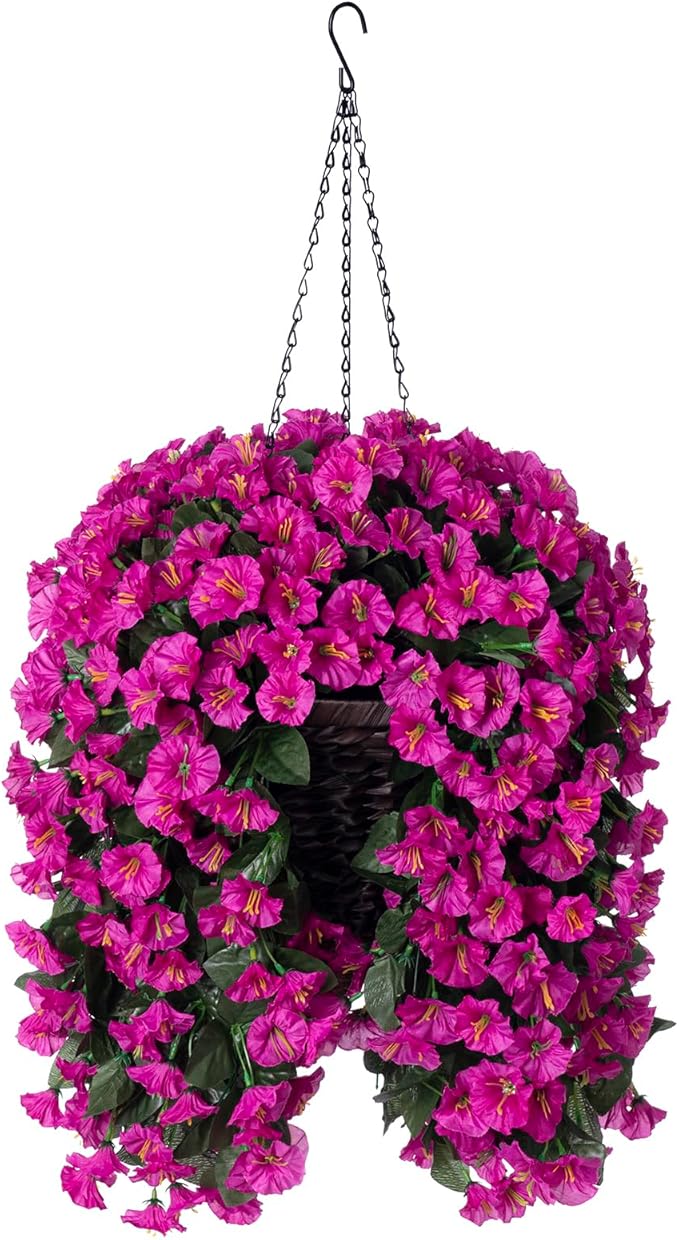 Artificial Fake Hanging Flowers Plants Baskets - Image 7