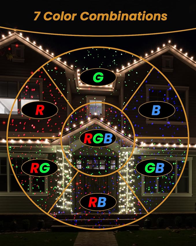 Christmas Laser Lights Outdoor, RGB Light Projector - Image 2