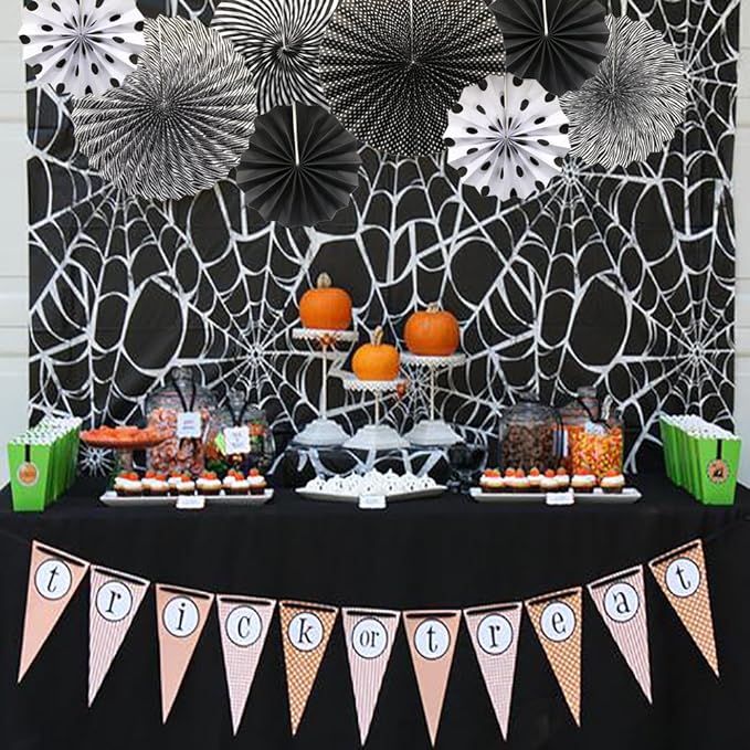 Party Hanging Paper Fans Set - Image 3