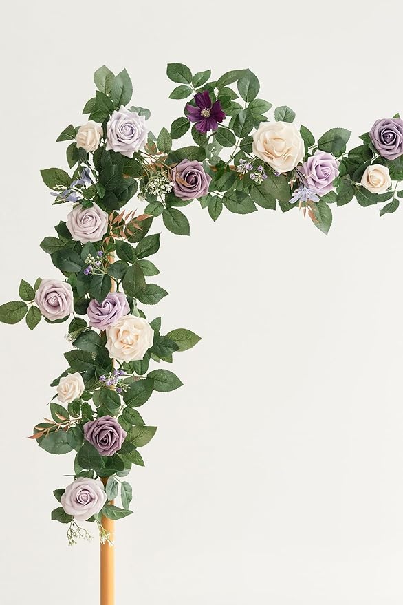 Ling's Moment 5FT Light Purple Artificial Flower Arch - Image 3