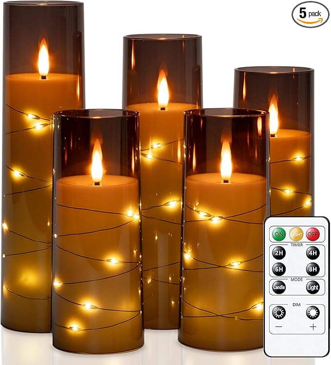Raycare Flameless Candle with Remote Timer – 5 Flickering Acrylic Battery by Raycare