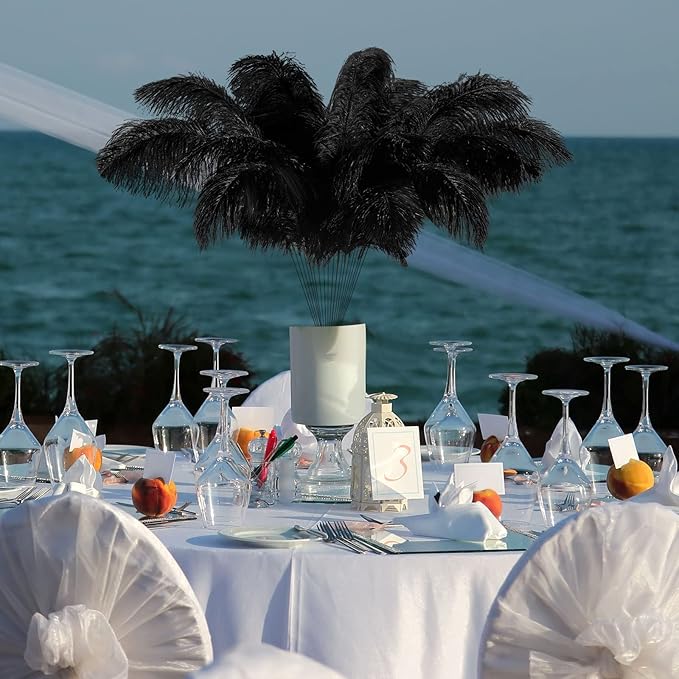 Hanaive 150 Pcs Ostrich Feathers Set Bulk Plumes 12-14 Inch 70 Pcs Large - Image 6