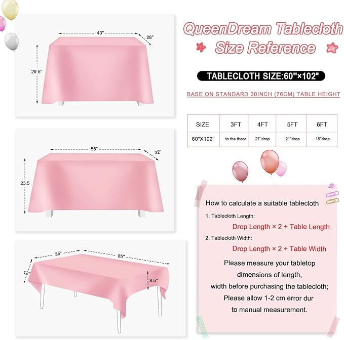 QueenDream Sequin Tablecloth 60x102 Inch Red Tablecloth Glitter Table Cloth - Image 6