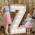 4FT Marquee Light Up Letters Z, Party Decoration Large Marquee Light Up Letters by Teebloom