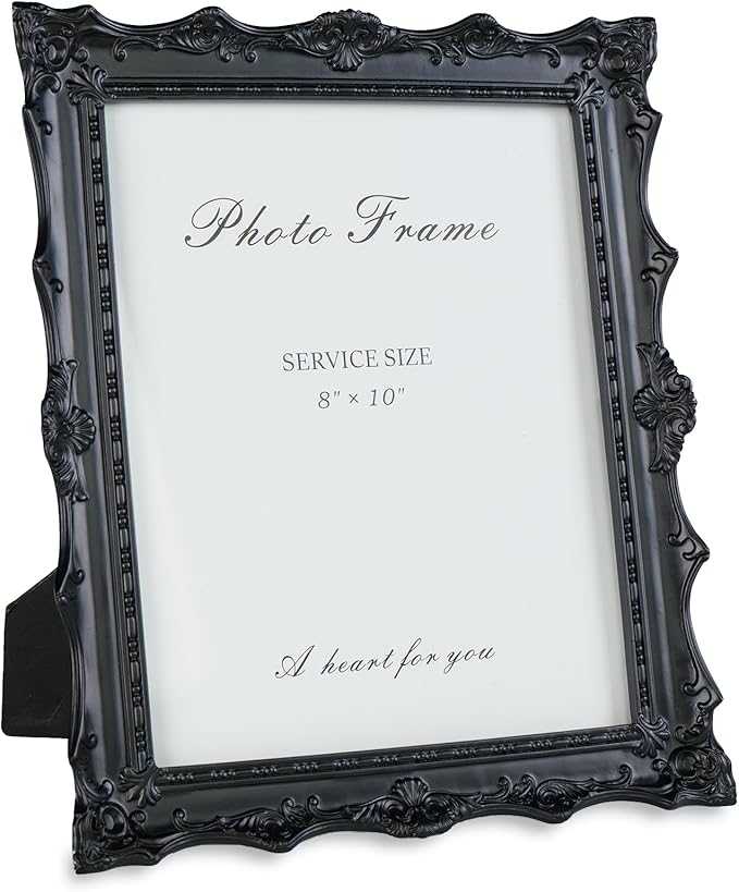 Cuspin 8x10 Black Picture Frame, Handcrafted Resin Frame by Cuspin