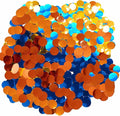 Orange and Blue Round Foil Confetti Beautiful Metallic Table Confetti by Unknown