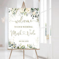 Personalized Wedding Welcome Sign, Flowers Wedding Welcome Sign, Wedding by ALICEBIN