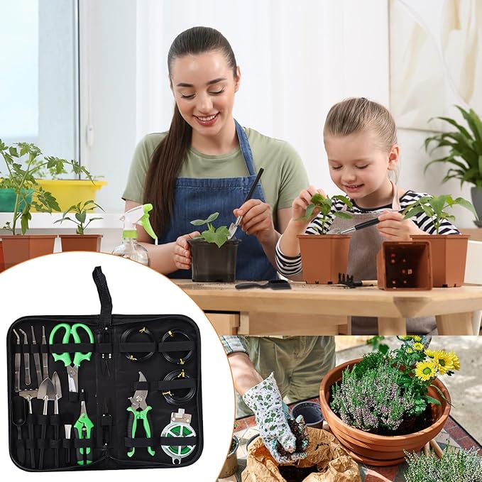 Bonsai Tools Kit 20 Pcs Garden Tools Set - Image 7