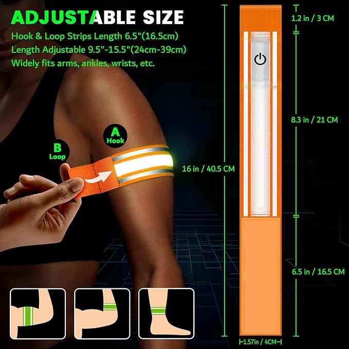 LED Armband for Running, Light Up Arm Bands for Night Walking Running, - Image 6