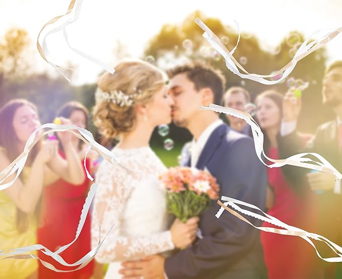 Kingsnow 100 Pieces Champagne Ribbon Wedding Wands Send Off Idea Ceremony Exit - Image 7
