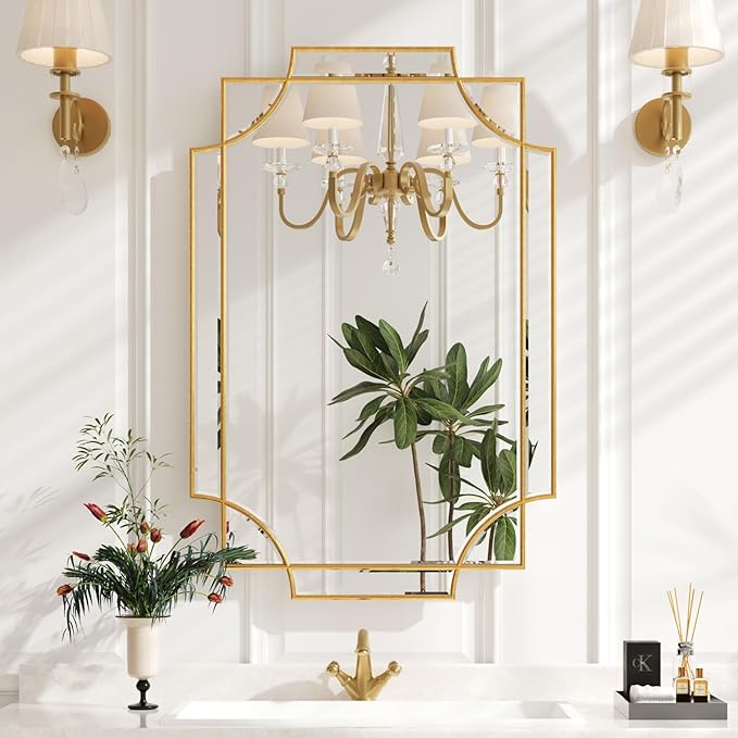 Kelly Miller Gold Bathroom Mirror - Image 2