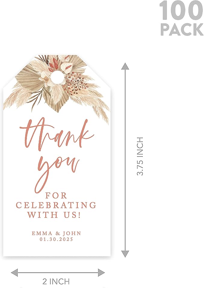 Andaz Press 100 Pack Personalized Thank You Tags - Image 5