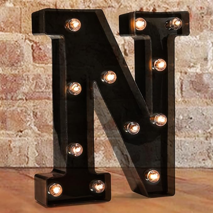 Decorative LED Illuminated Letter Marquee Sign by Pooqla