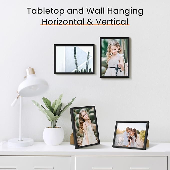 upsimples 5x7 Picture Frame Set of 3, Made of High Definition Glass - Image 5