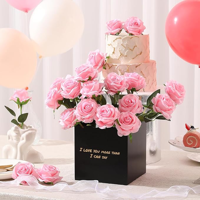 Tifuly Pink Roses Artificial Flowers - Image 5