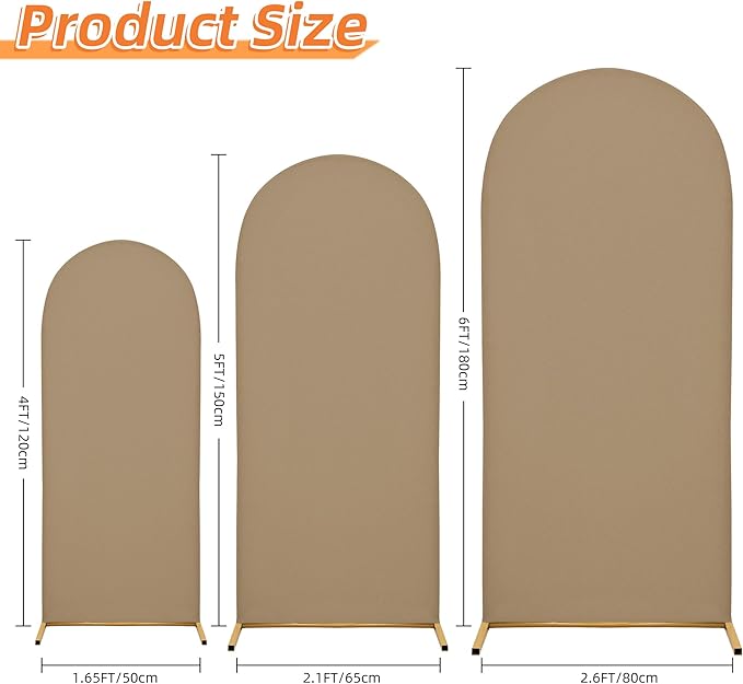 Wedding Arch Cover 4FT Arch Backdrop Cover Spandex Fitted Arch Cover - Image 2