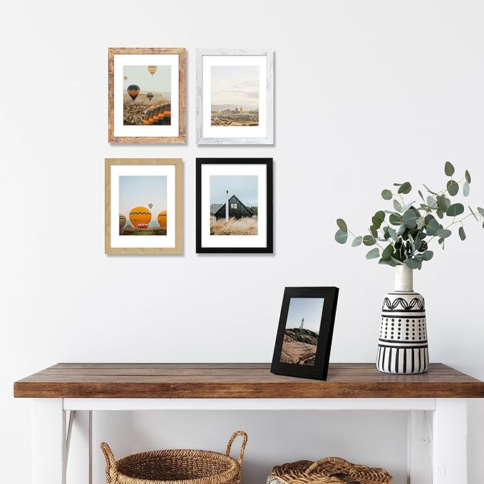 11x14 Picture Frame Set of 4, High Definition Tempered Glass 11 x 14 Frames - Image 3