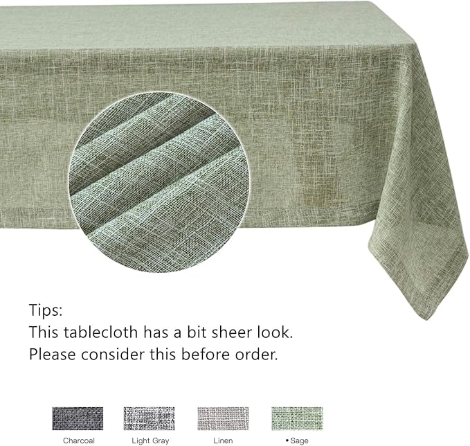 maxmill Flaxy Faux Linen Tablecloth - Image 5
