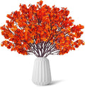 12PCS Fake Fall Flowers Orange Baby Breath Artificial Flowers Real Touch Silk by Unknown