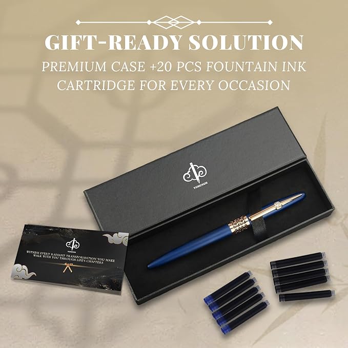 YUNCHUN Refillable Fountain Pen Fine Nib, Fancy Ink Pen - Image 7