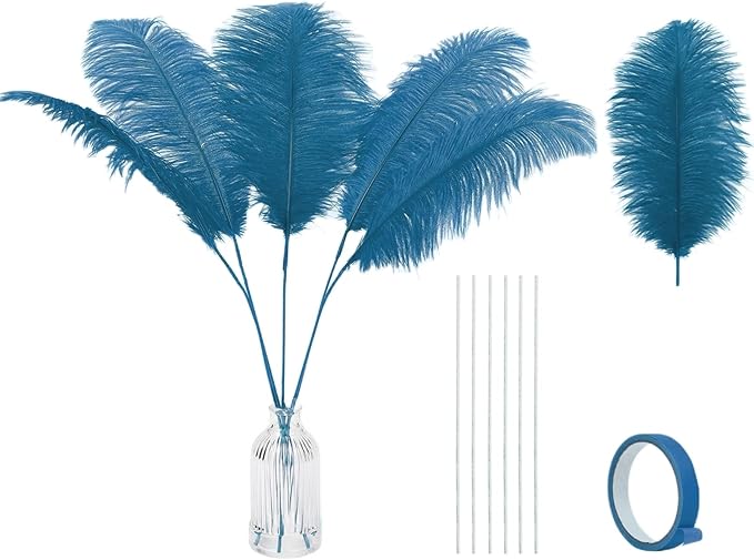 Holmgren Turquoise Ostrich Feathers Bulk by Holmgren