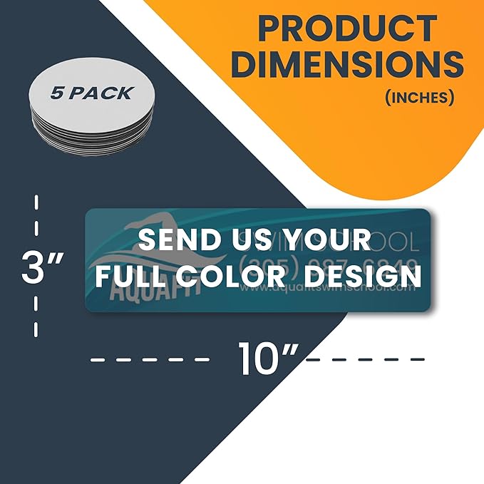 Magnet Me Up Custom 10x3 Inch Rectangle Magnet, 5 Pack, Customizable - Image 2