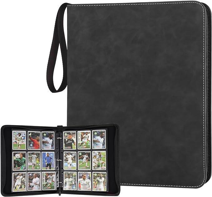 Trading Card Binder, Premium 9 Pocket Card Binder, 720 Double Sided Pocket PU by GERMUN
