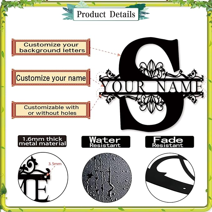 Personalized Metal Name Sign - Image 3