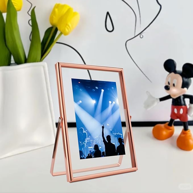 Rose Gold Floating Frame, For Picture 4x6, Tabletop Use, Classy Gift For - Image 7