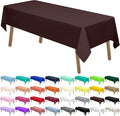 Brown Plastic Tablecloths 2 Pack Disposable Table Covers 54 x 108 Inch Party by PartyUlyja